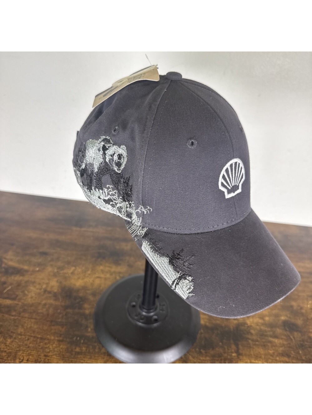 Dri Duck Grizzly Bear Embroidered Hat – Gray – Shell Logo Front Alaska Back NEW